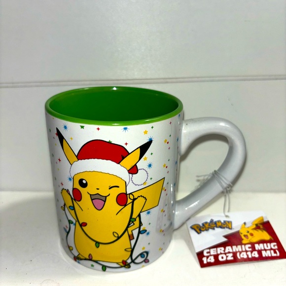 Pokemon Christmas Pikachu 14 oz Mug Holiday Gifts Novelties NWT - Picture 1 of 6